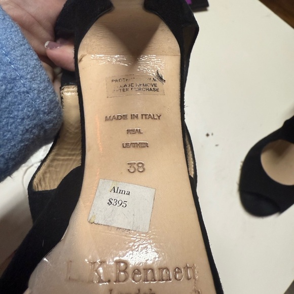 LK Bennett “Alma” Heel Shoes.  Made in Italy.  Real leather/Suede.  Size 38. - Picture 8 of 10